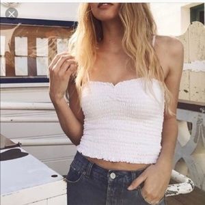 Brandy Melville Ruffled White Tank (Ally Top)